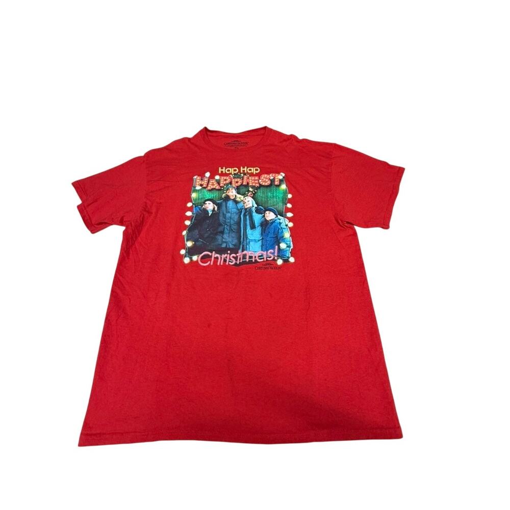 "National Lampoons Christmas Vacation"‎ Red T-Shirt SZ XL Happiest  Griswalds